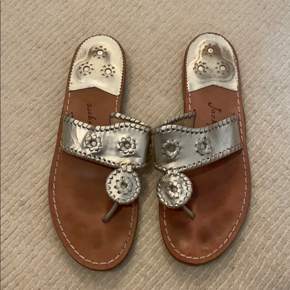 Jack Rogers sandals platinum size 10
